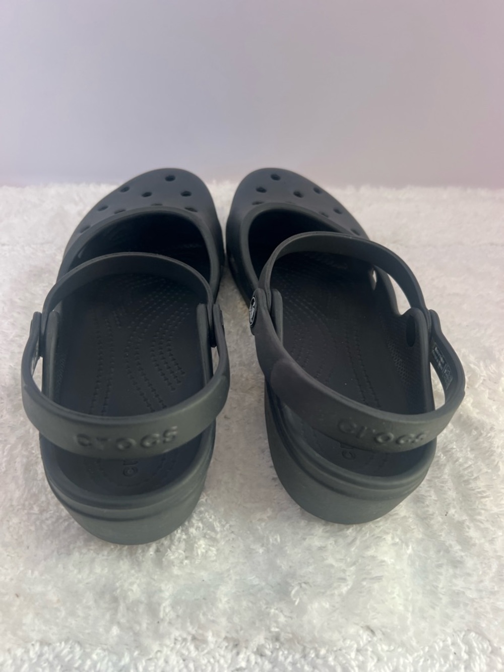 CROCS Black Women's Mary Jane Clog Mules - Picture 3 of 6